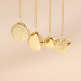 18K Gold PVD Stainless Steel Round Locket