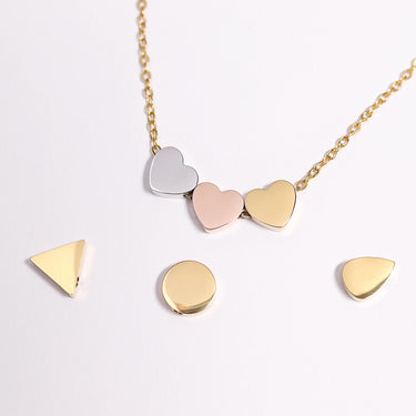 18K PVD beschichtete Edelstahl -Mini -Herz -Perlen -Anhänger/SBB0346