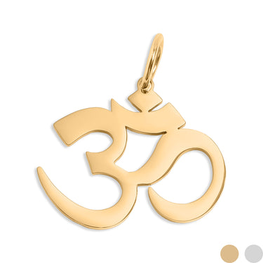 18K Gold PVD Stainless Steel Om Charm