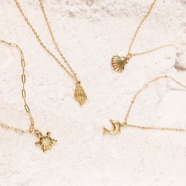 18K Gold PVD Stainless Steel Vacation Charm Set 