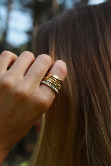 Stainless Steel Sculpted Blank Engravable Ring Lifestyle