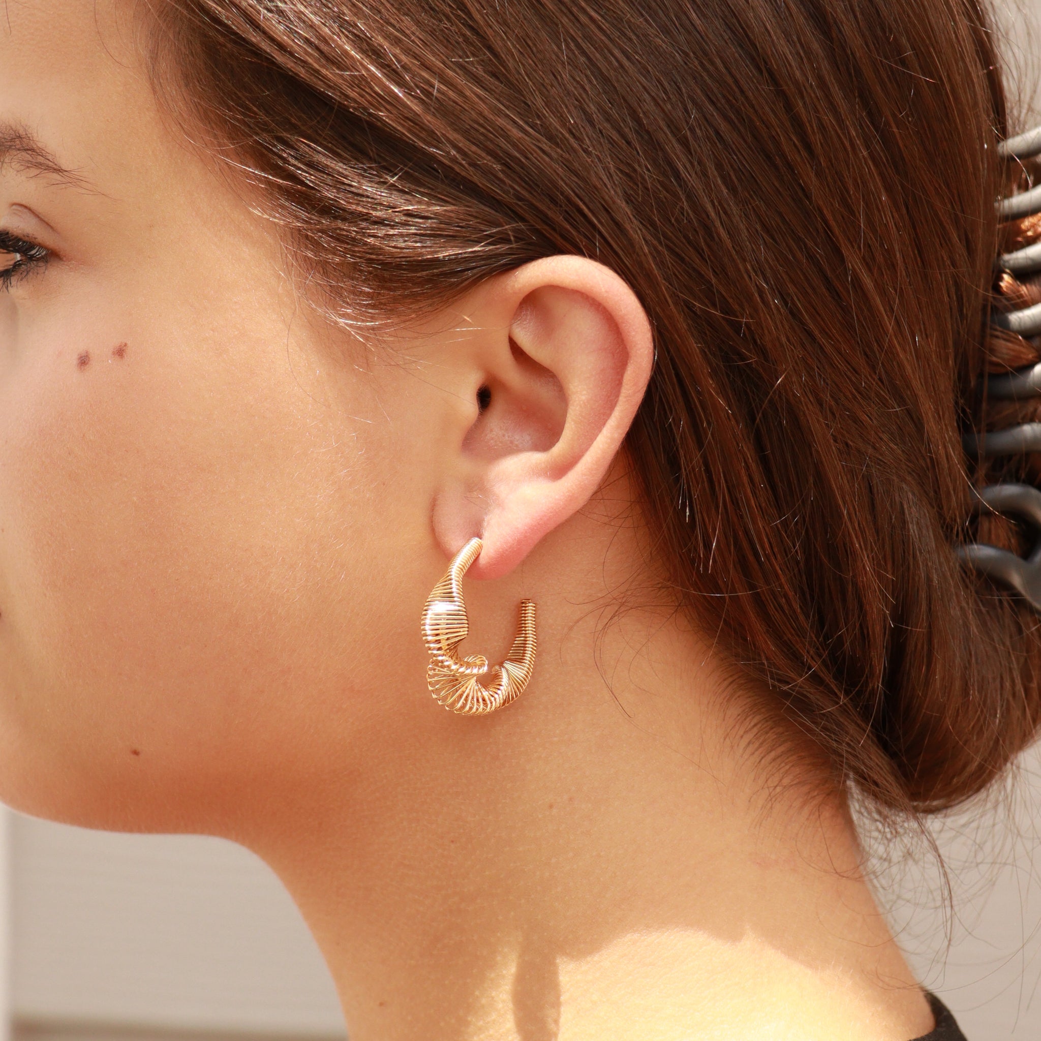 Wired Statement Hoop Earrings