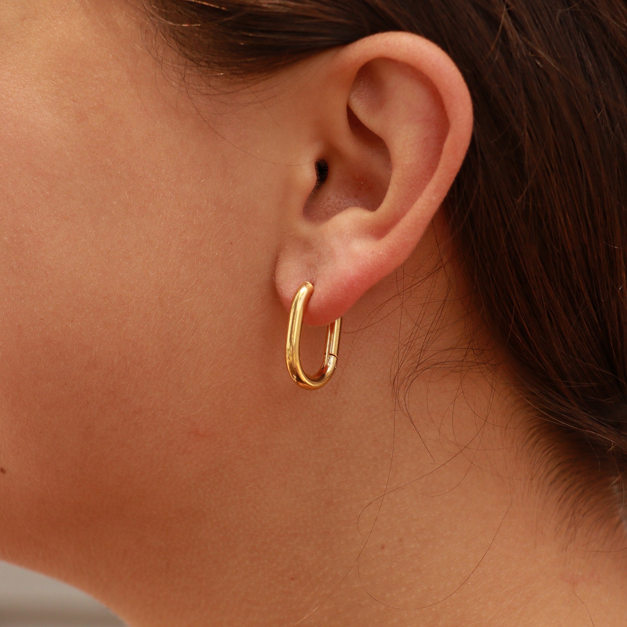 Oval Huggie Earrings Lifestyle