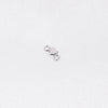 Permanent Jewelry Horizontal .925 Sterling Silver Heart Charm Connector / PMJ3005