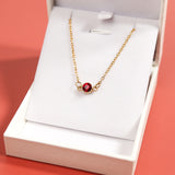 18K Gold PVD Stainless Steel Birthstone Connector Charm