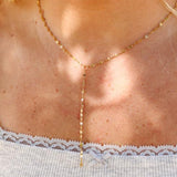 Lip Chain Lariat Necklace