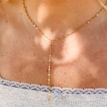 Lip Chain Lariat Necklace