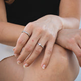 Highly Polished Rounded Stainless Steel Blank Ring Lifestyle
