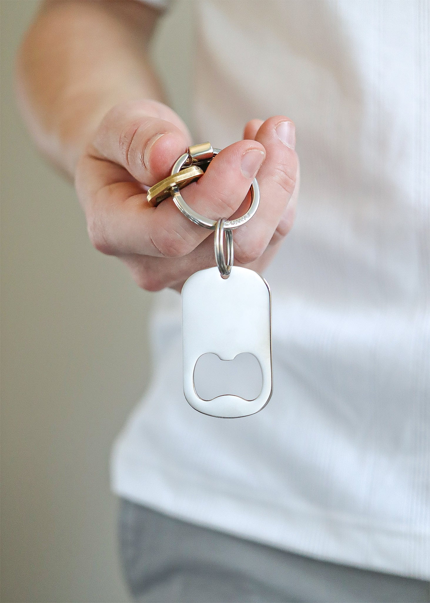 Stainless Steel Bottle Opener Blank Keychain / SBB0017