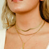 45 pc 18K Gold PVD Vertical Bar Layered Necklace Set / BND0030