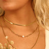 45 pc 18K Gold PVD Pearl Layered Necklace Set / BND0031