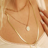 18k PVD Coated Stainless Steel Initial Pendant Necklace / SBB0283