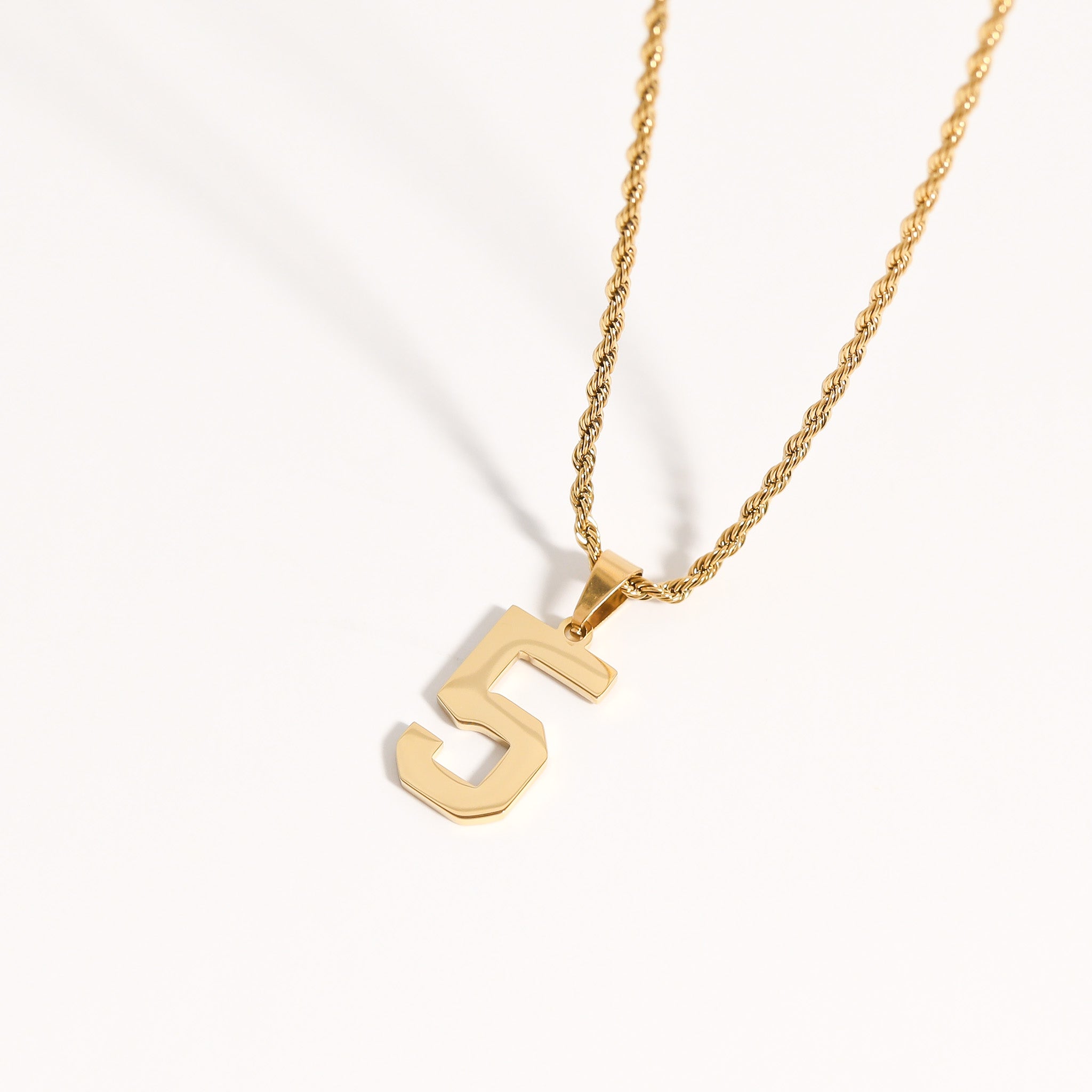 18k Gold PVD Rostfritt stål Sportnummer Pendant / PDS0002