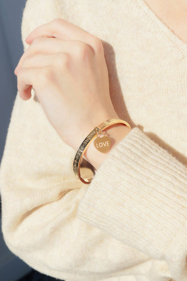 Love Languages Heart Charm Bangle Lifestyle
