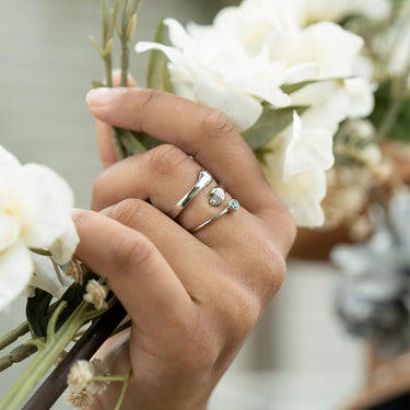 Stainless Steel Birthstone Stacking Ring