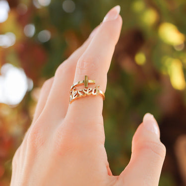 Blessed cross ring lifestyle
