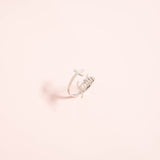 18K Gold PVD Stainless Steel Adjustable "Faith" Ring