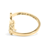 PVD Adjustable "Faith" Ring