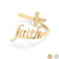 PVD Adjustable "Faith" Ring