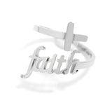 PVD Adjustable "Faith" Ring