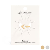 Moon And Star Toe Ring 