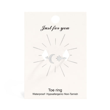 Moon And Star Toe Ring 