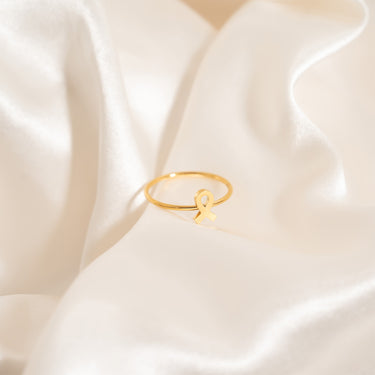 Cancer Ribbon Stacking Ring 