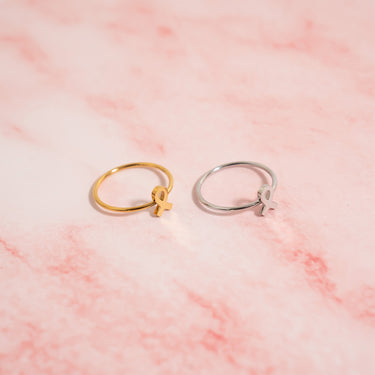Cancer Ribbon Stacking Ring 