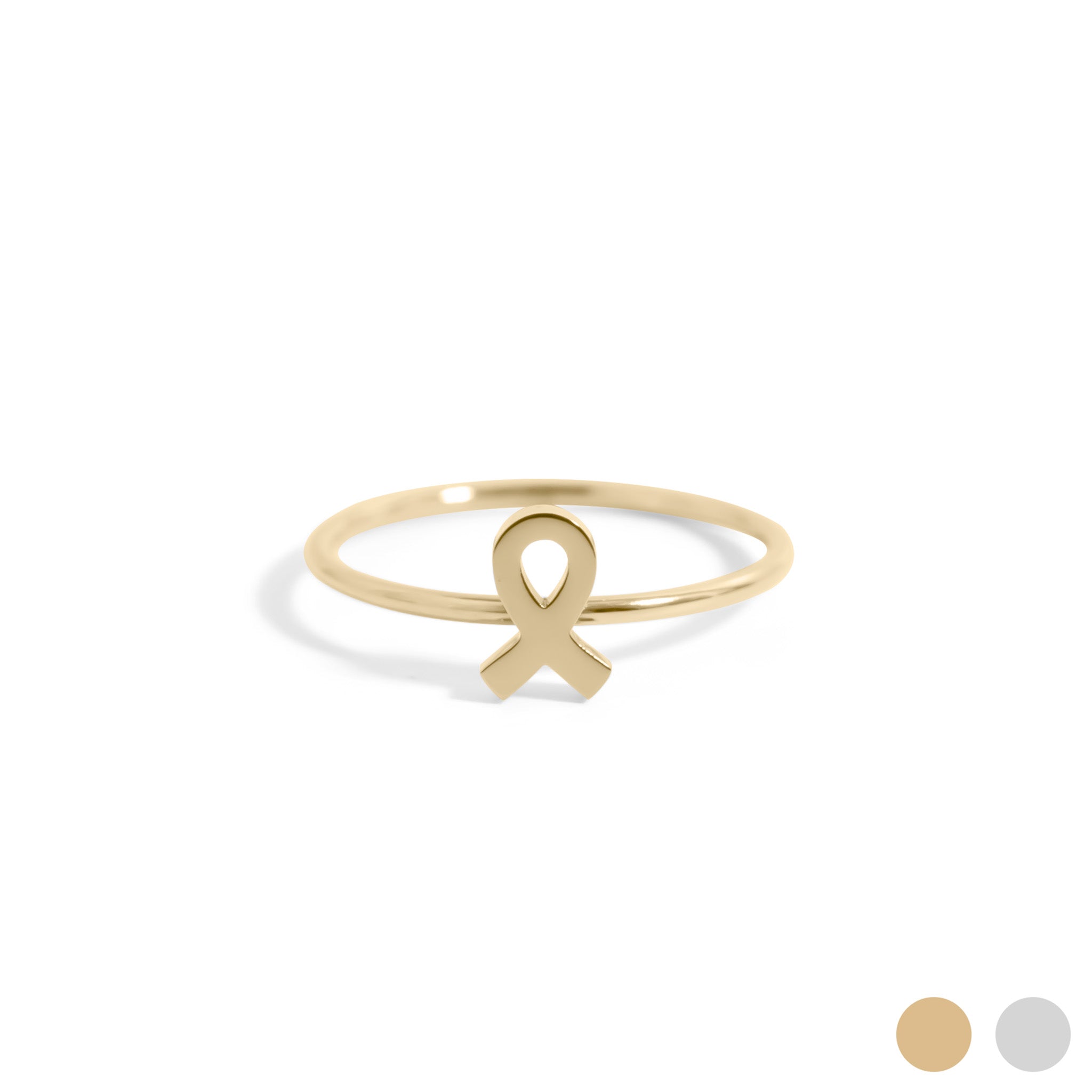 Cancer Ribbon Stacking Ring 