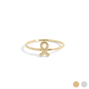 Cancer Ribbon Stacking Ring 