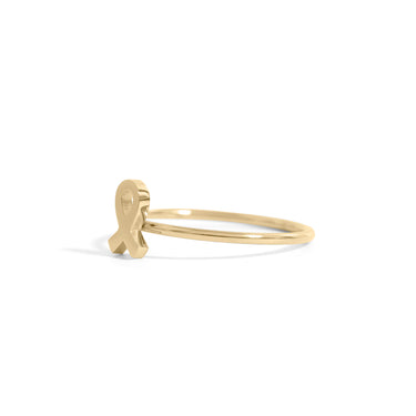 Cancer Ribbon Stacking Ring 