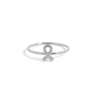 Wholesale jewelry 18K Gold PVD Cancer Ribbon Stacking Ring- stainless main 