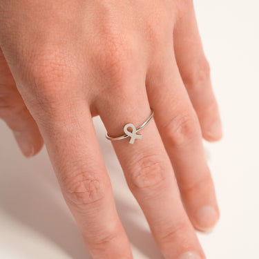 Cancer Ribbon Stacking Ring 