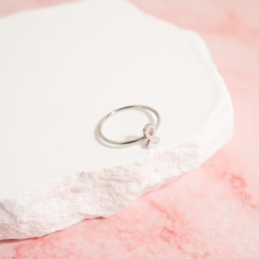 Cancer Ribbon Stacking Ring 