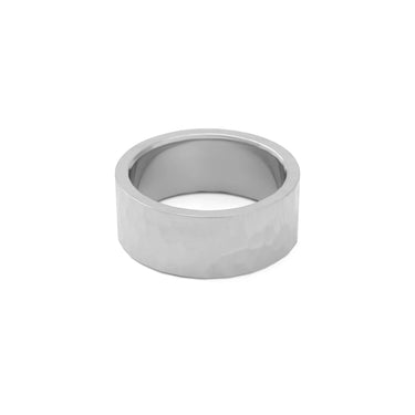 Silver Hammered Statement Ring 