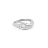 Wholesale jewelry 18K Gold PVD Stainless Steel Cross over Stone Ring- stainless main 