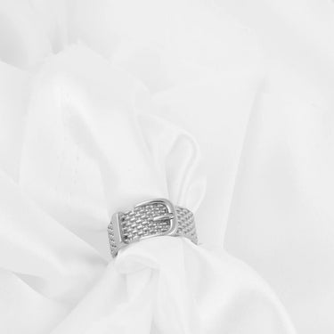 Wholesale jewelry 18K Gold PVD Stainless Steel Buckle Ring - stainless studio