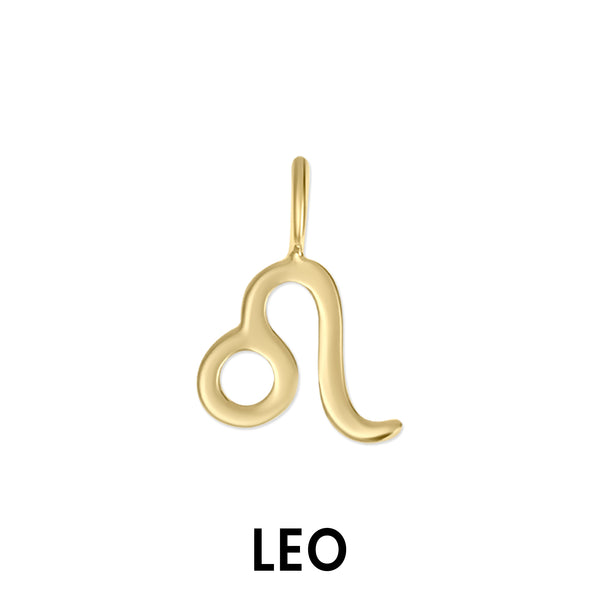 Leo zodiac charm in 14K gold