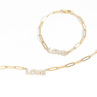 love necklace and bracelet set