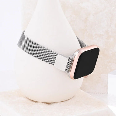 Wholesale jewelry 18K Gold PVD Stainless Steel Mesh Adjustable Smartwatch Band - stainless studio 