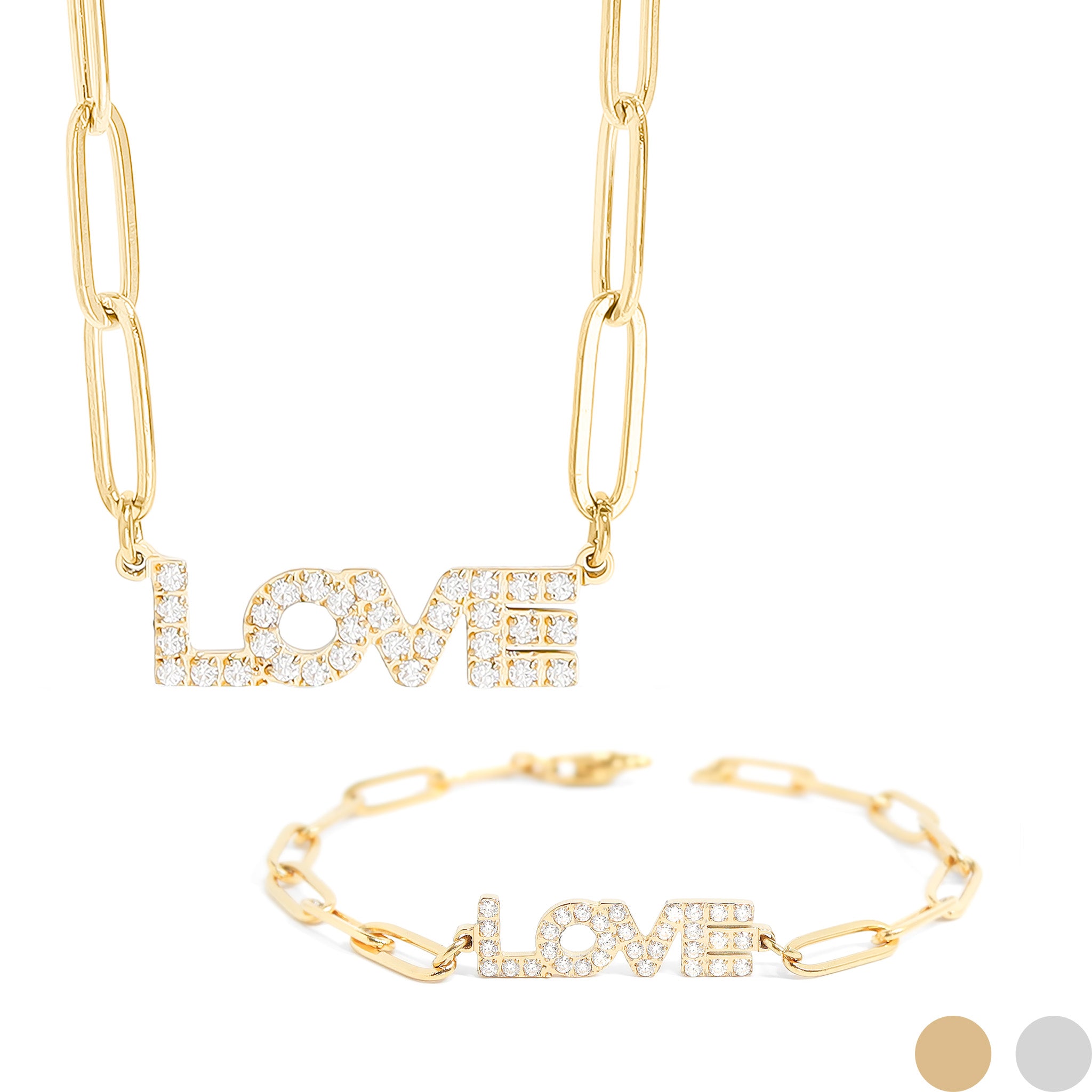 Love necklace and bracelet set
