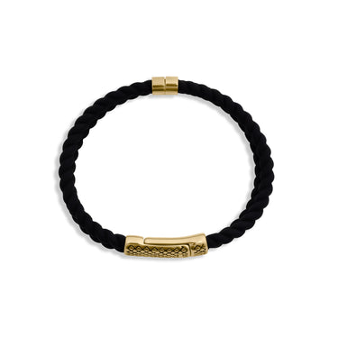 Mens Rubber Metal Clasp Bracelet