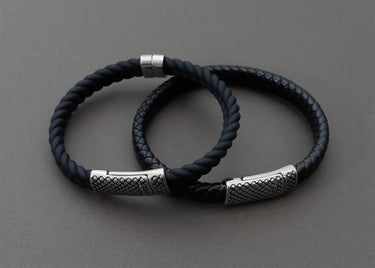 Mens Rubber Metal Clasp Bracelet