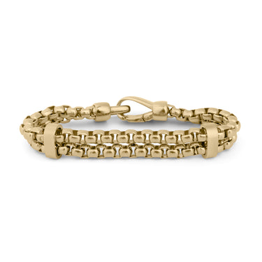 Double Chain Metal Clasp Bracelet