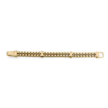 Double Chain Metal Clasp Bracelet