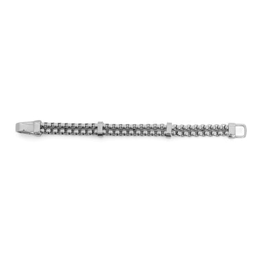 Double Chain Metal Clasp Bracelet