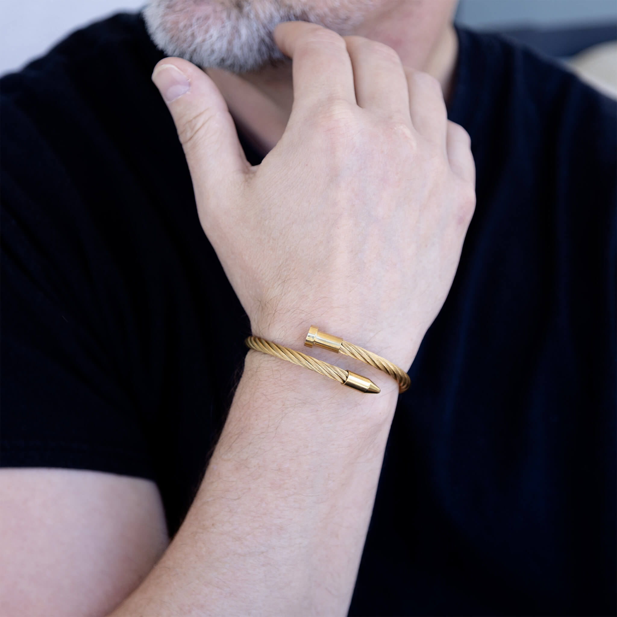Mens Metal Nail Bracelet