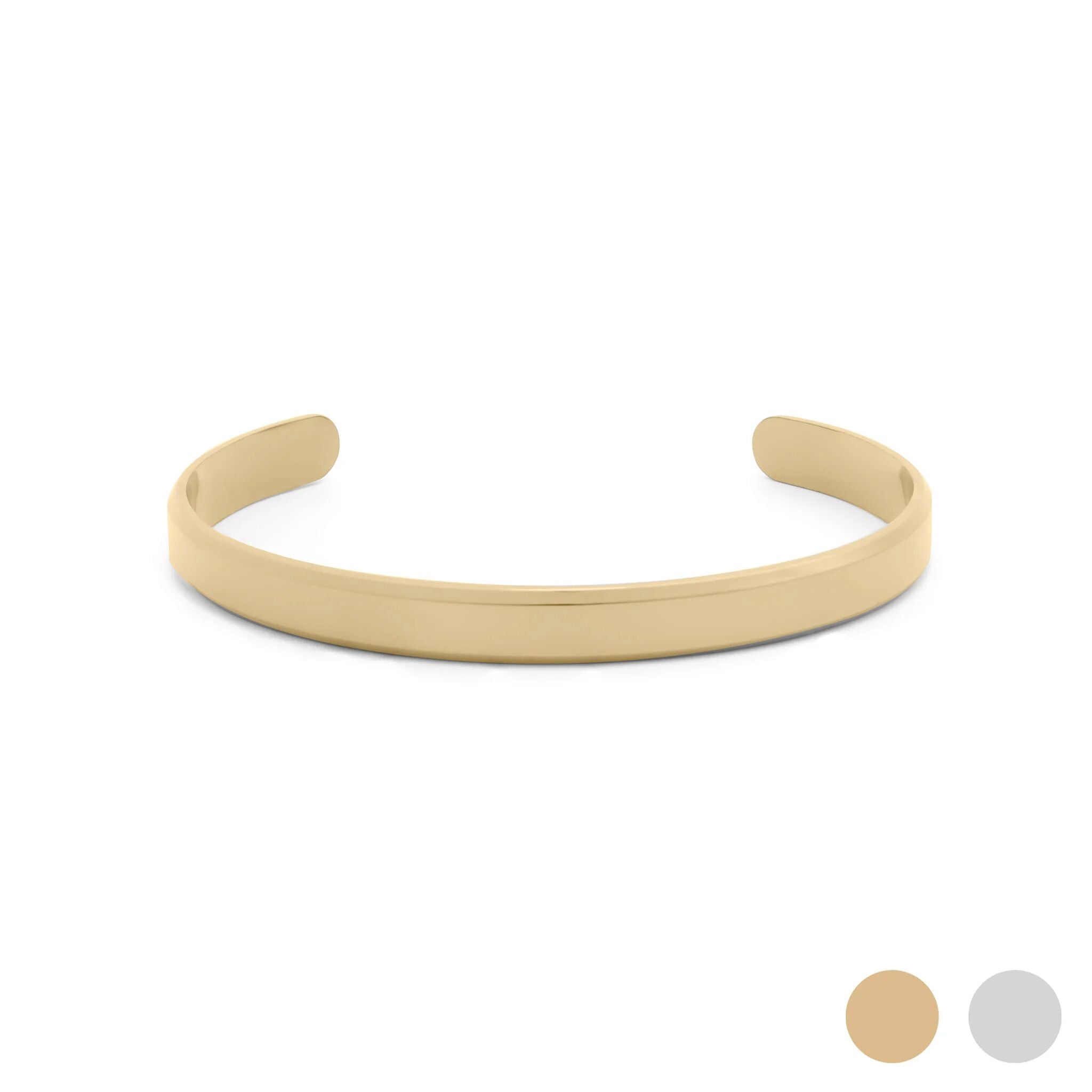 18K Gold PVD Mens Metal Cuff Bracelet / MJD0008