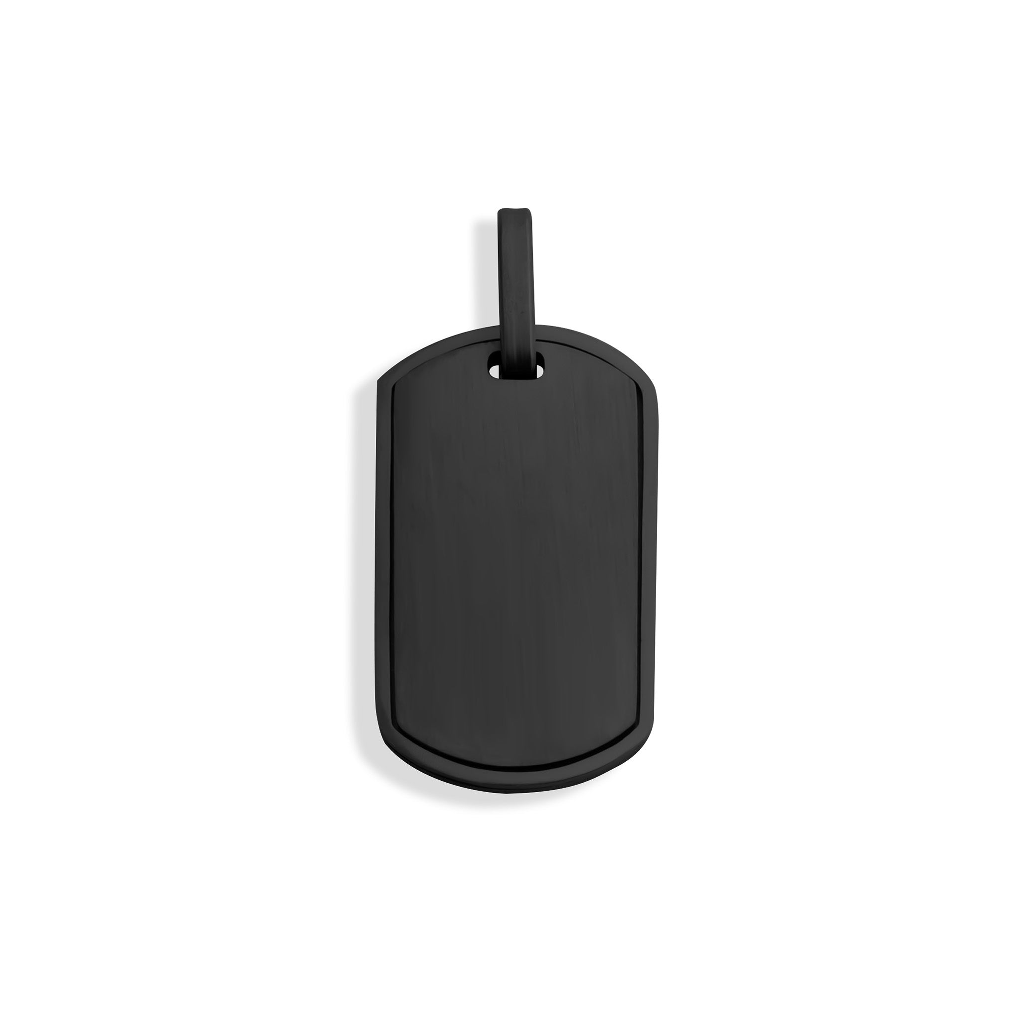 Mens Brushed Matte Black Dog Tag