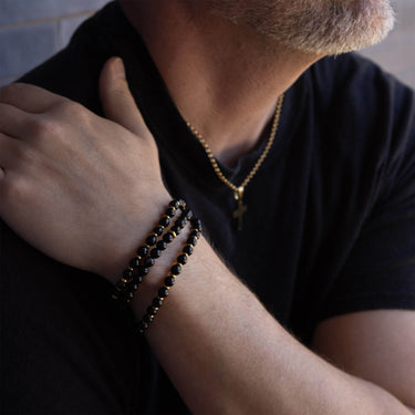 Mens Agate Bead Bracelet